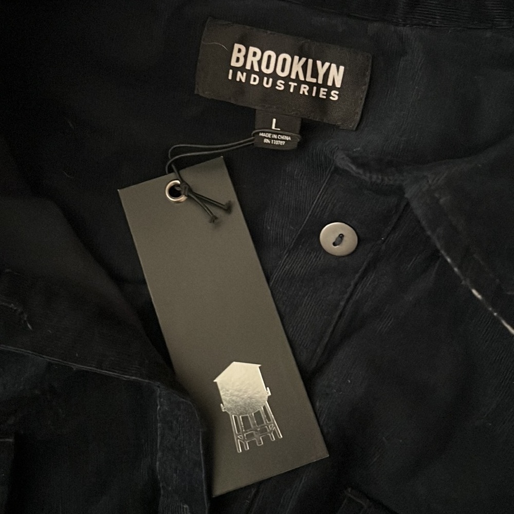 NWT Brooklyn Industries Navy Cedar Shirtdress Outer-space 100% Cotton Size Large - Picture 7 of 15